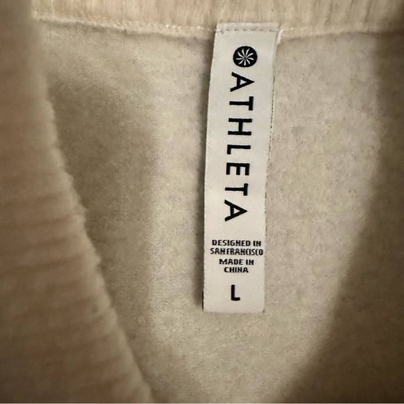 Athleta cream relaxed sweater size L - Picture 4 of 6